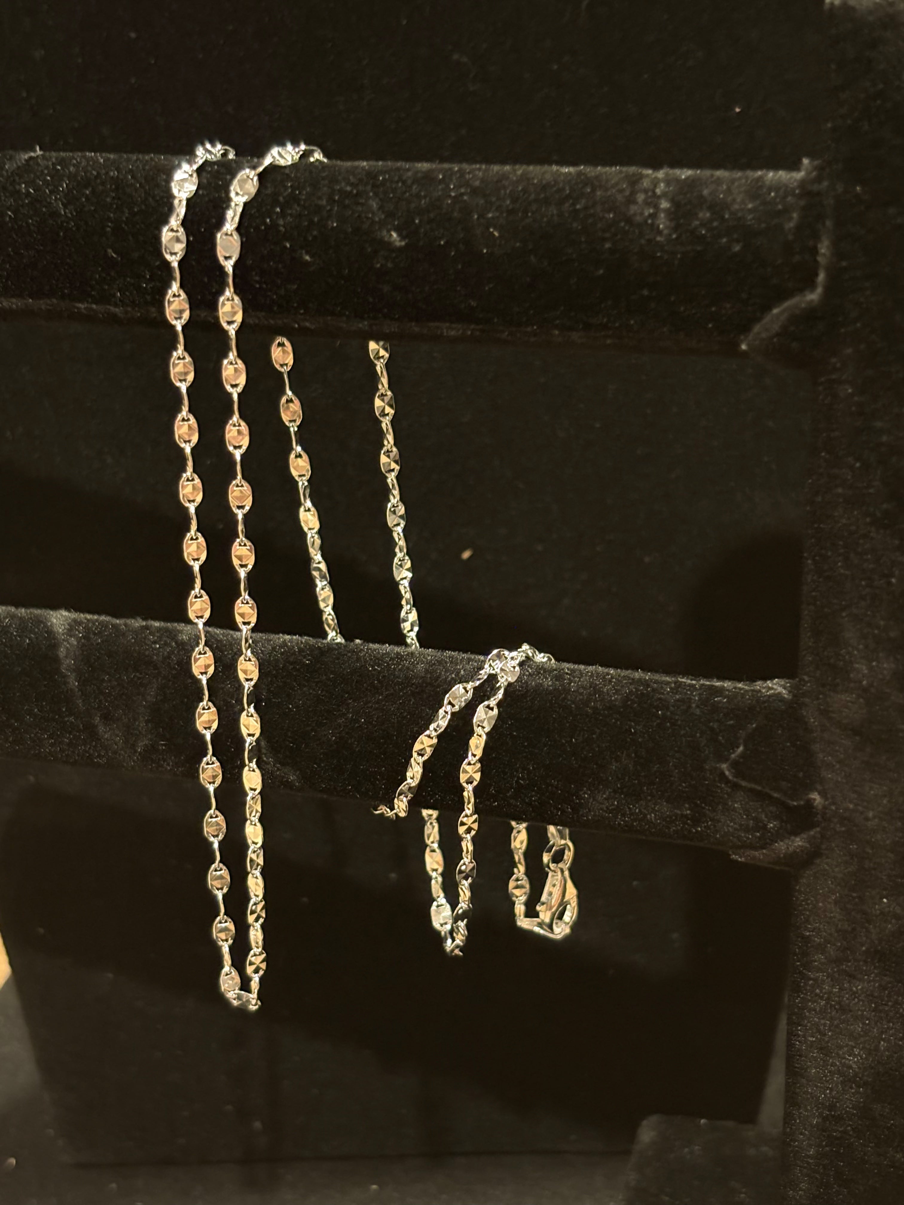 Italian Sterling Silver Diamond-Cut Valentino / Mariner Link Chain