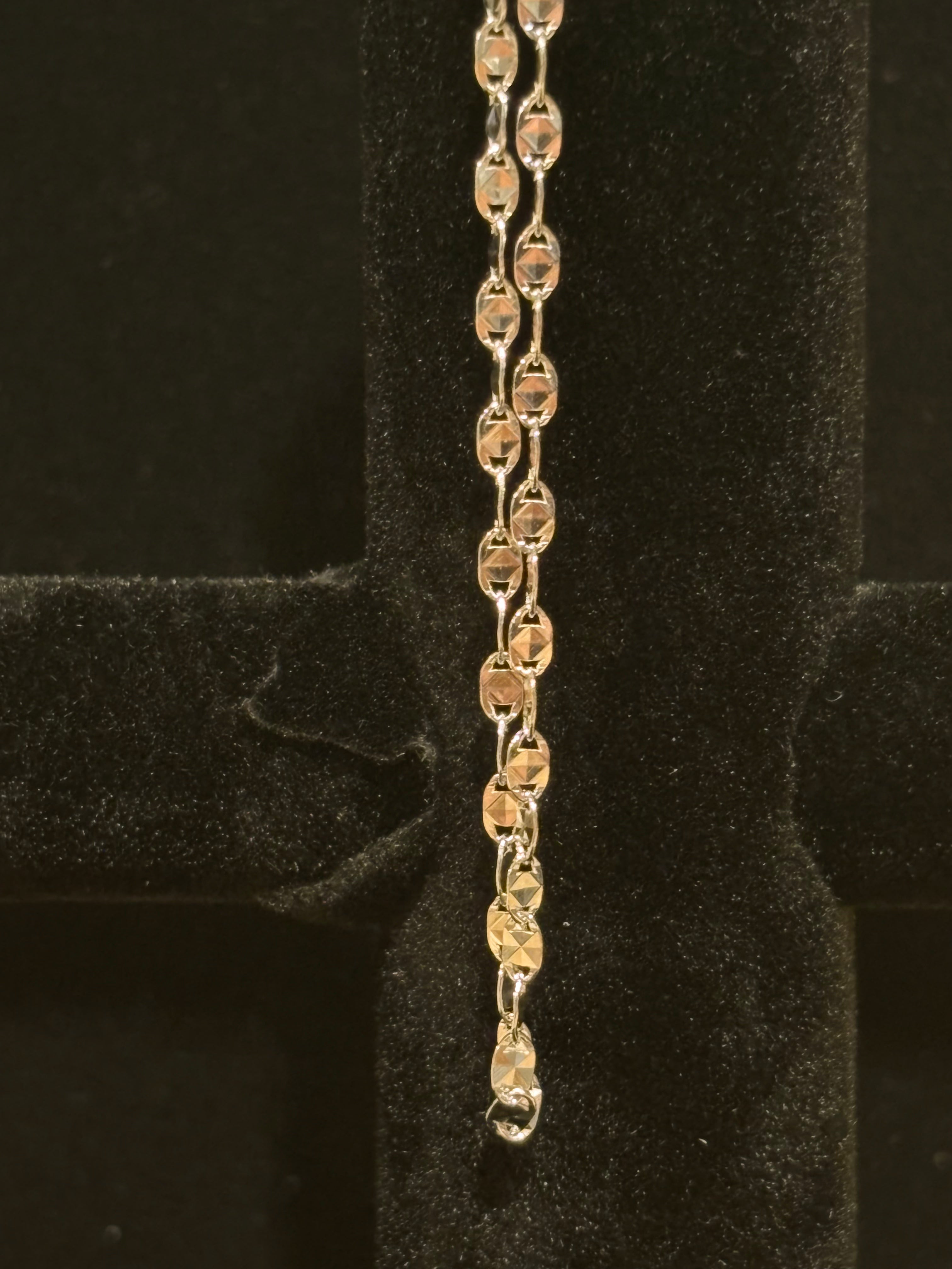 Italian Sterling Silver Diamond-Cut Valentino / Mariner Link Chain