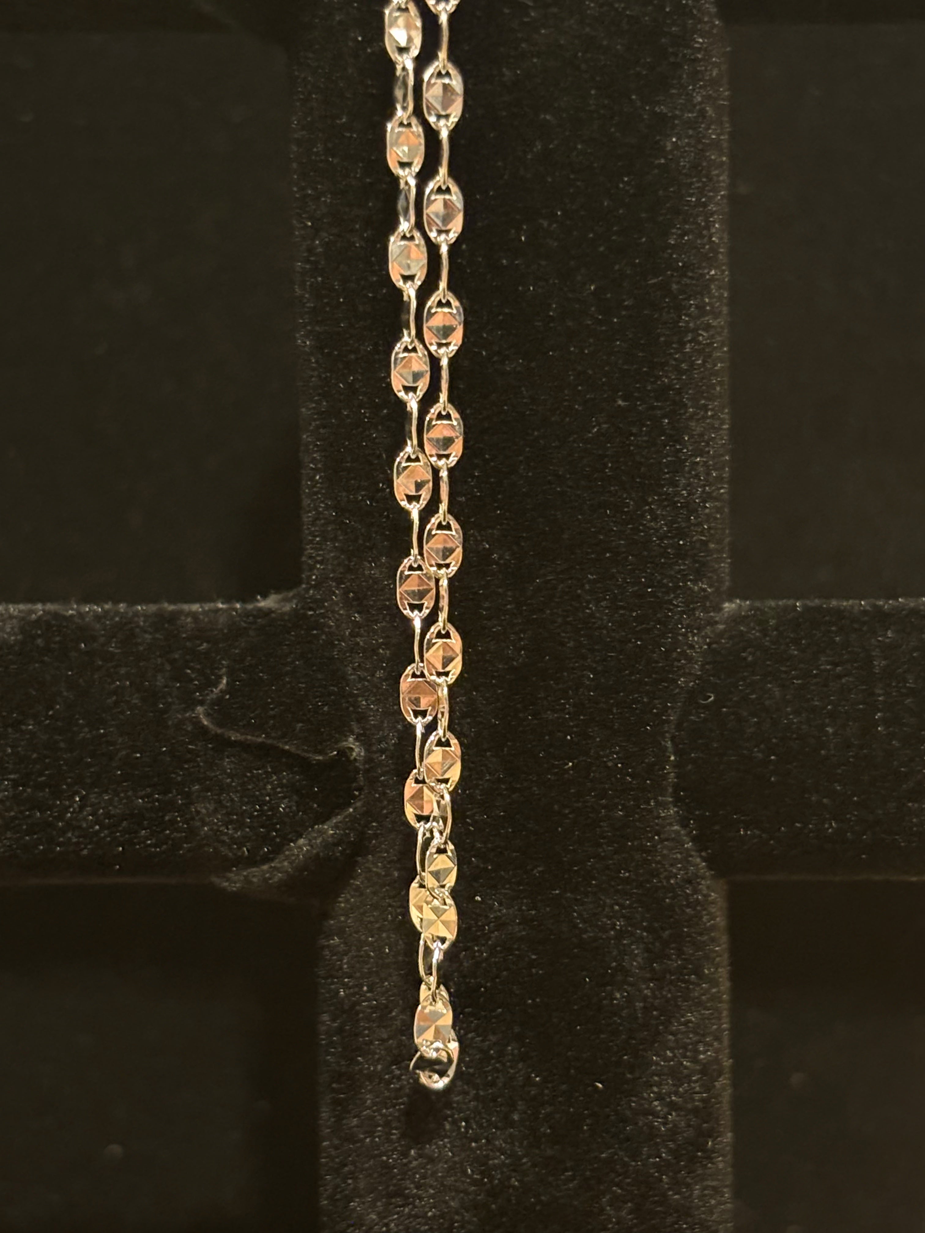 Italian Sterling Silver Diamond-Cut Valentino / Mariner Link Chain