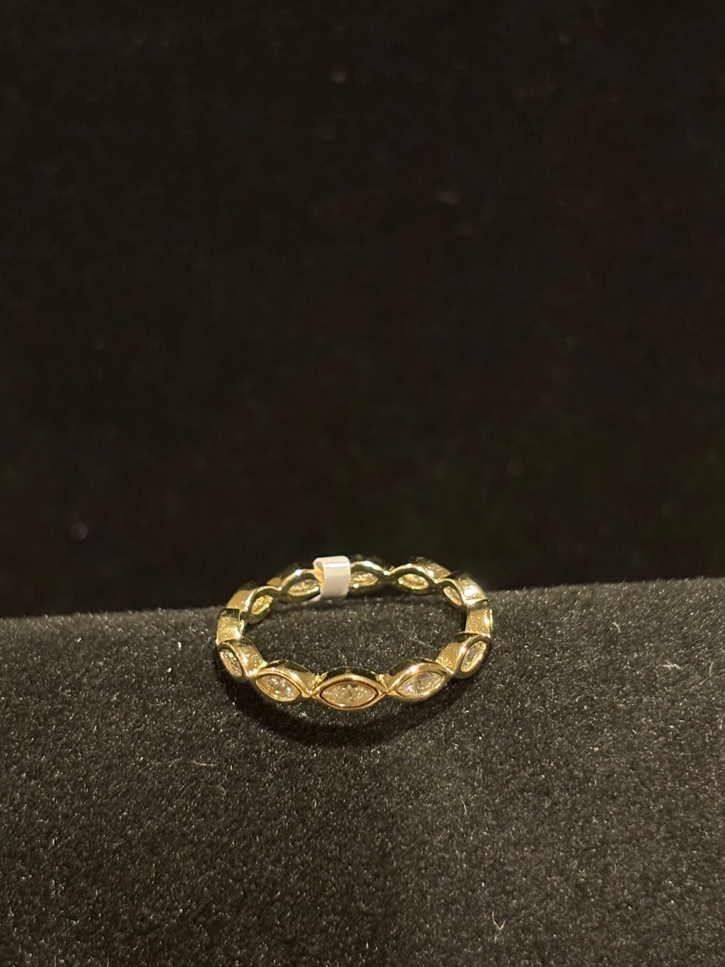 Elegant Marquise-Cut Moissanite Eternity Band