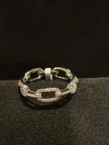 Elegant Moissanite Cuban Link Eternity Band