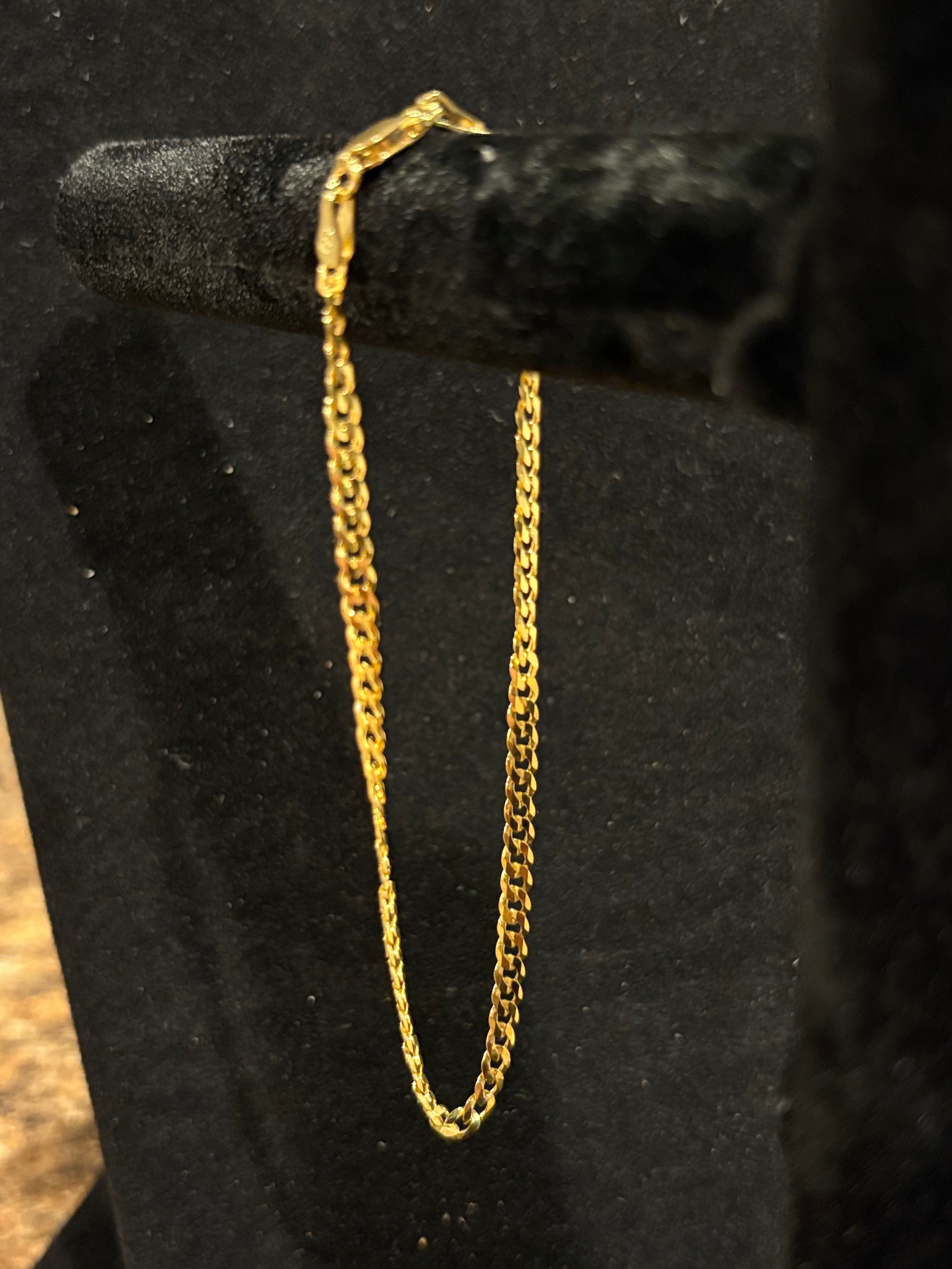 Men’s Golden Hour Curb: 8" Italian Gold-Plated S925 Sterling Silver Bracelet