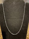 Men’s Italian-Crafted 22" Sterling Silver Diamond-Cut Margarita Sparkle Chain