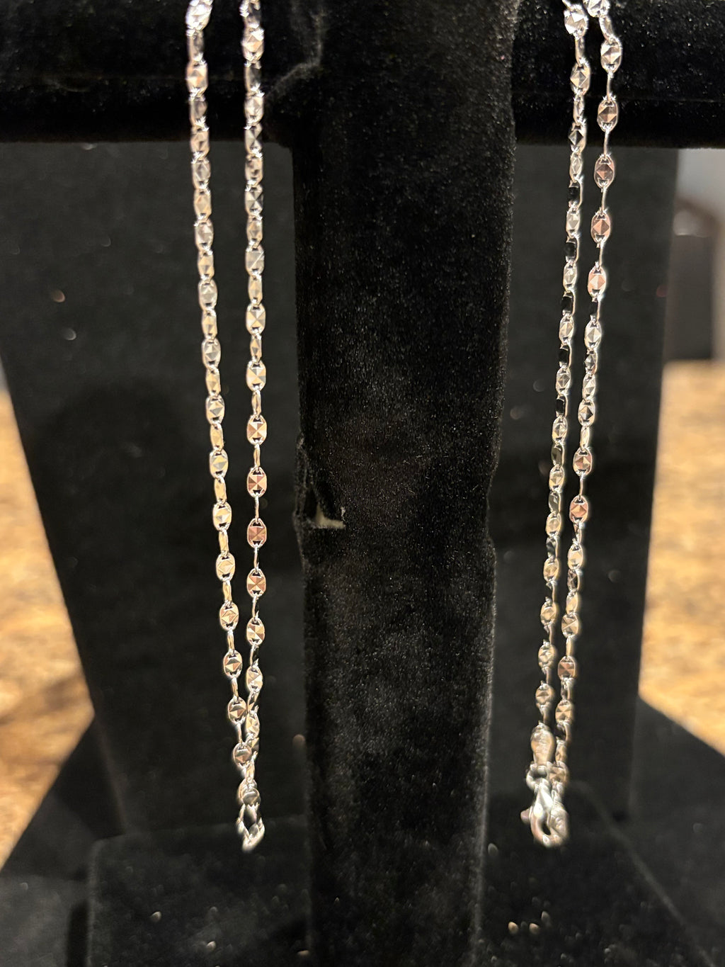 Men’s Italian-Crafted 22" Sterling Silver Diamond-Cut Margarita Sparkle Chain