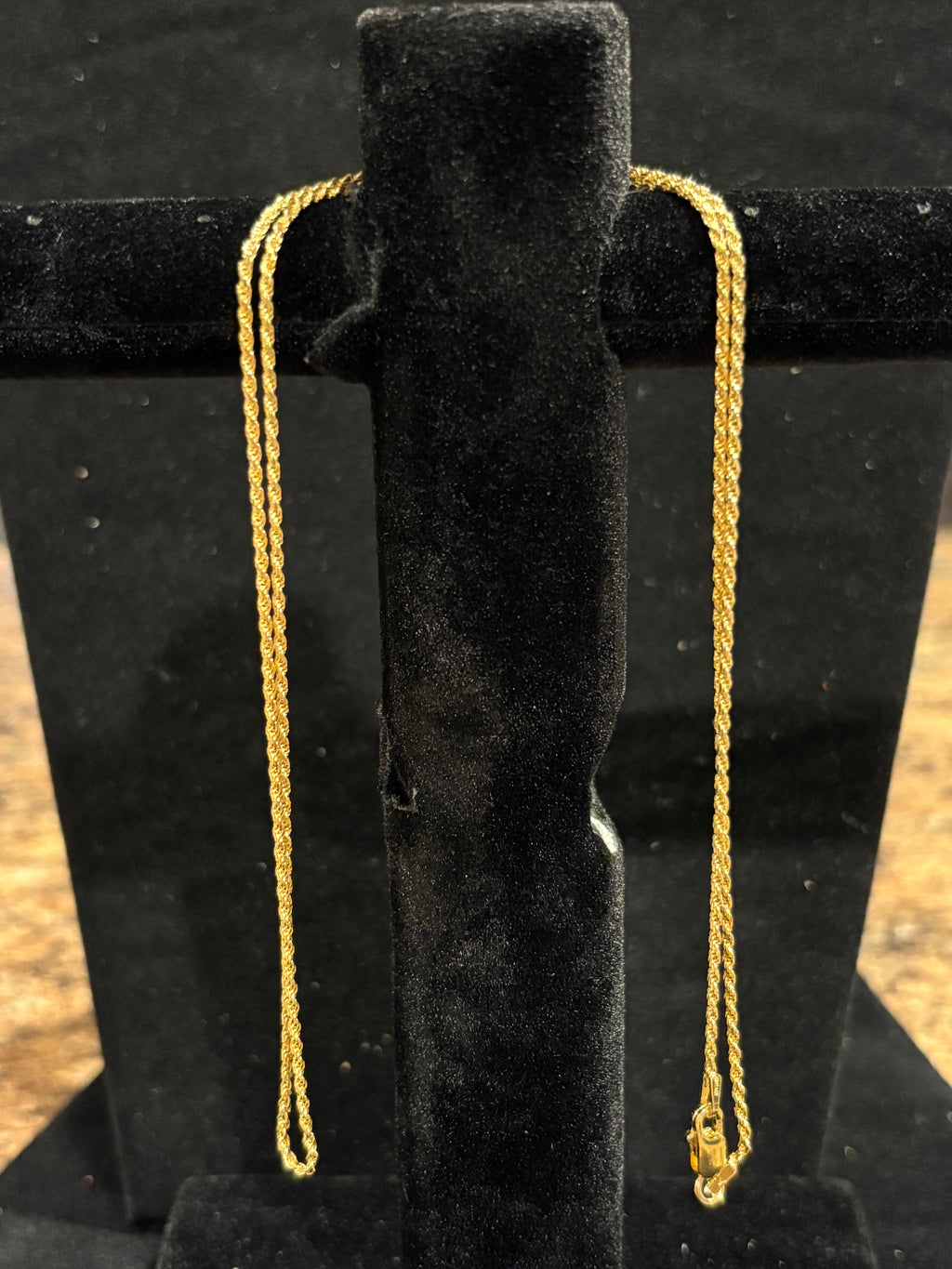 Men’s Rope Chain Italian Craftsmanship, 22" Gold-Plated S925