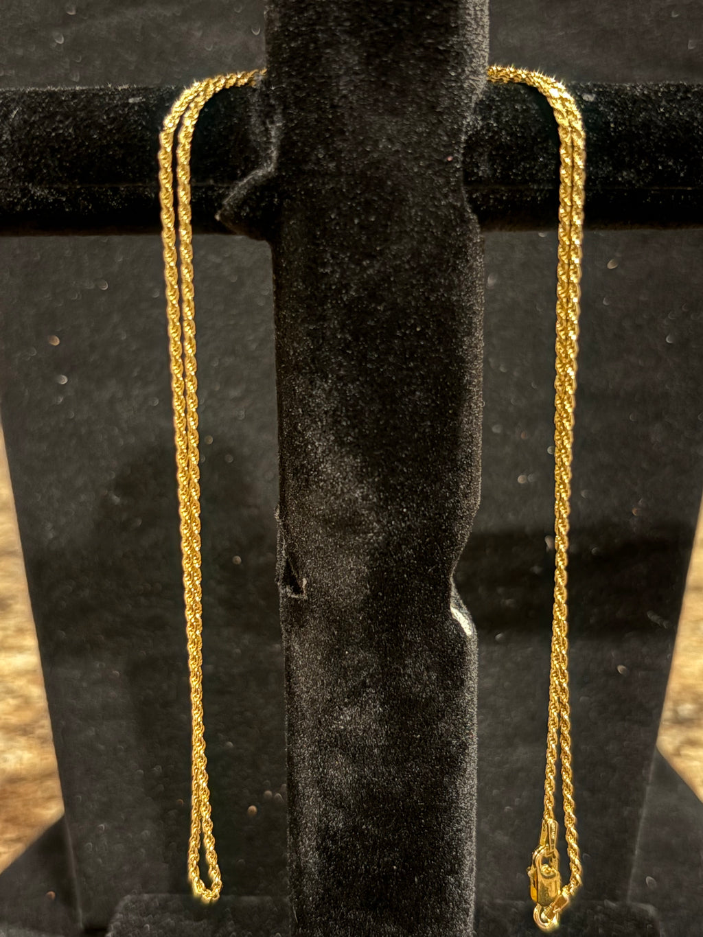 Men’s Rope Chain Italian Craftsmanship, 22" Gold-Plated S925