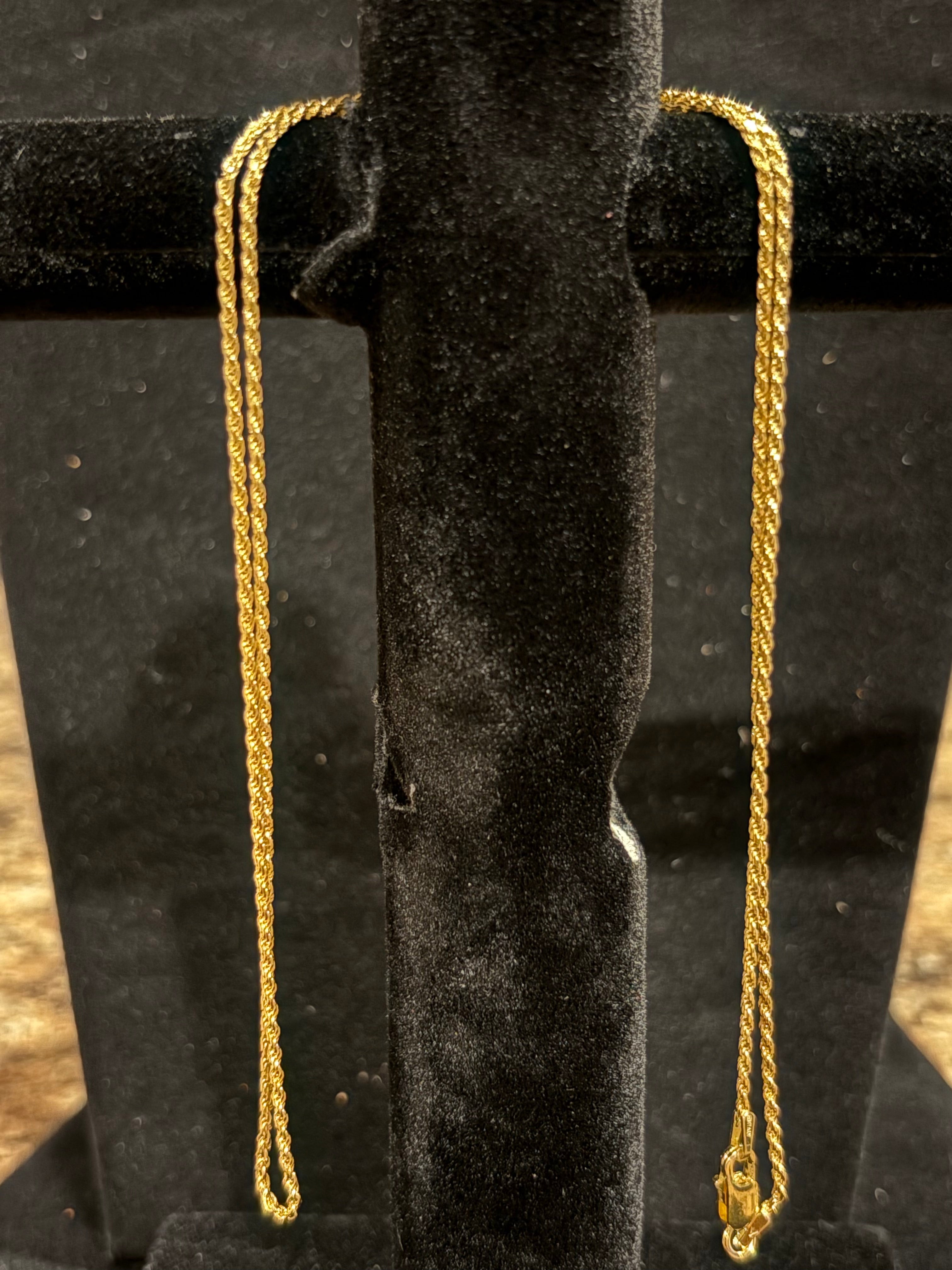 Men’s Rope Chain Italian Craftsmanship, 22" Gold-Plated S925