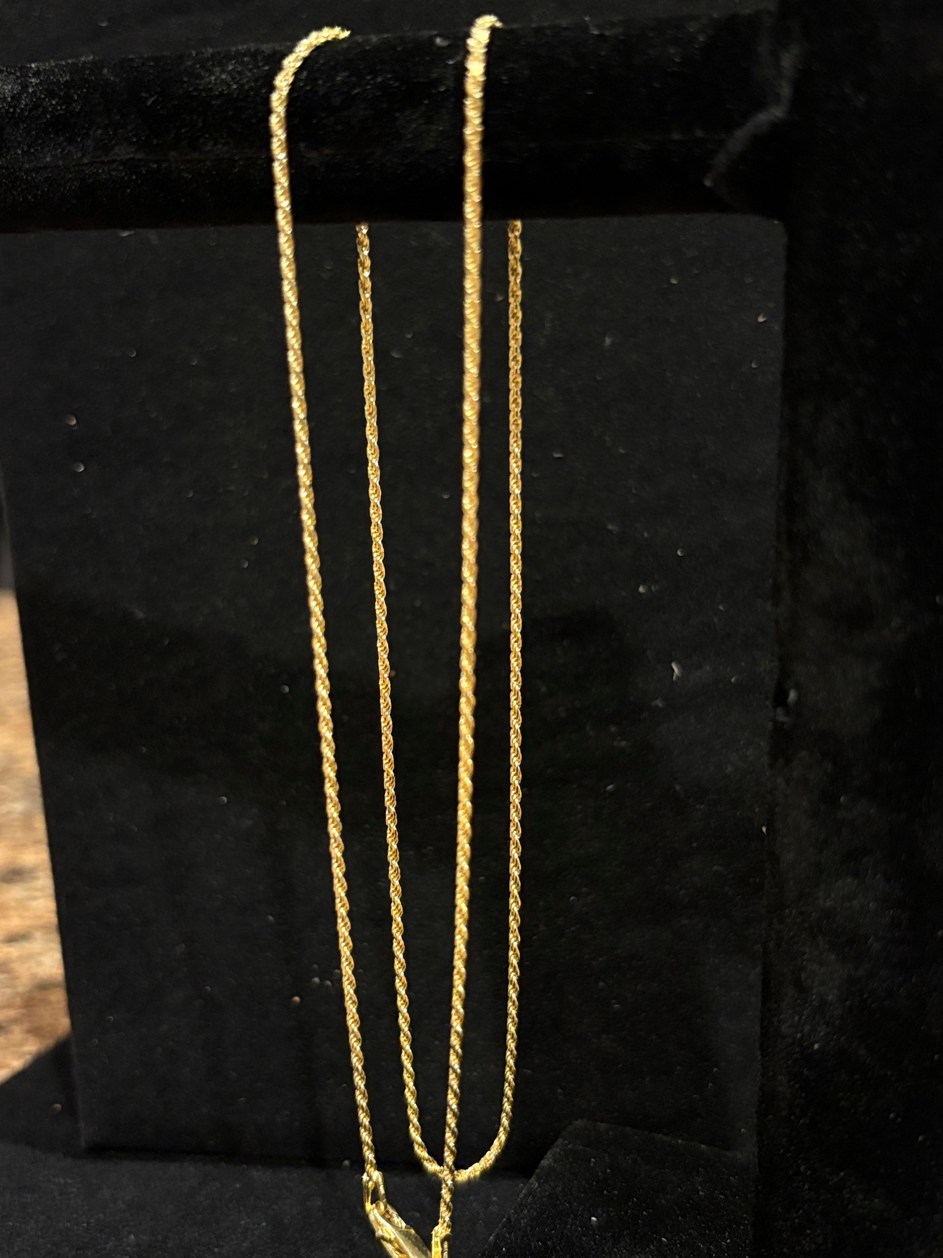 Men’s Rope Chain Italian Craftsmanship, 22" Gold-Plated S925