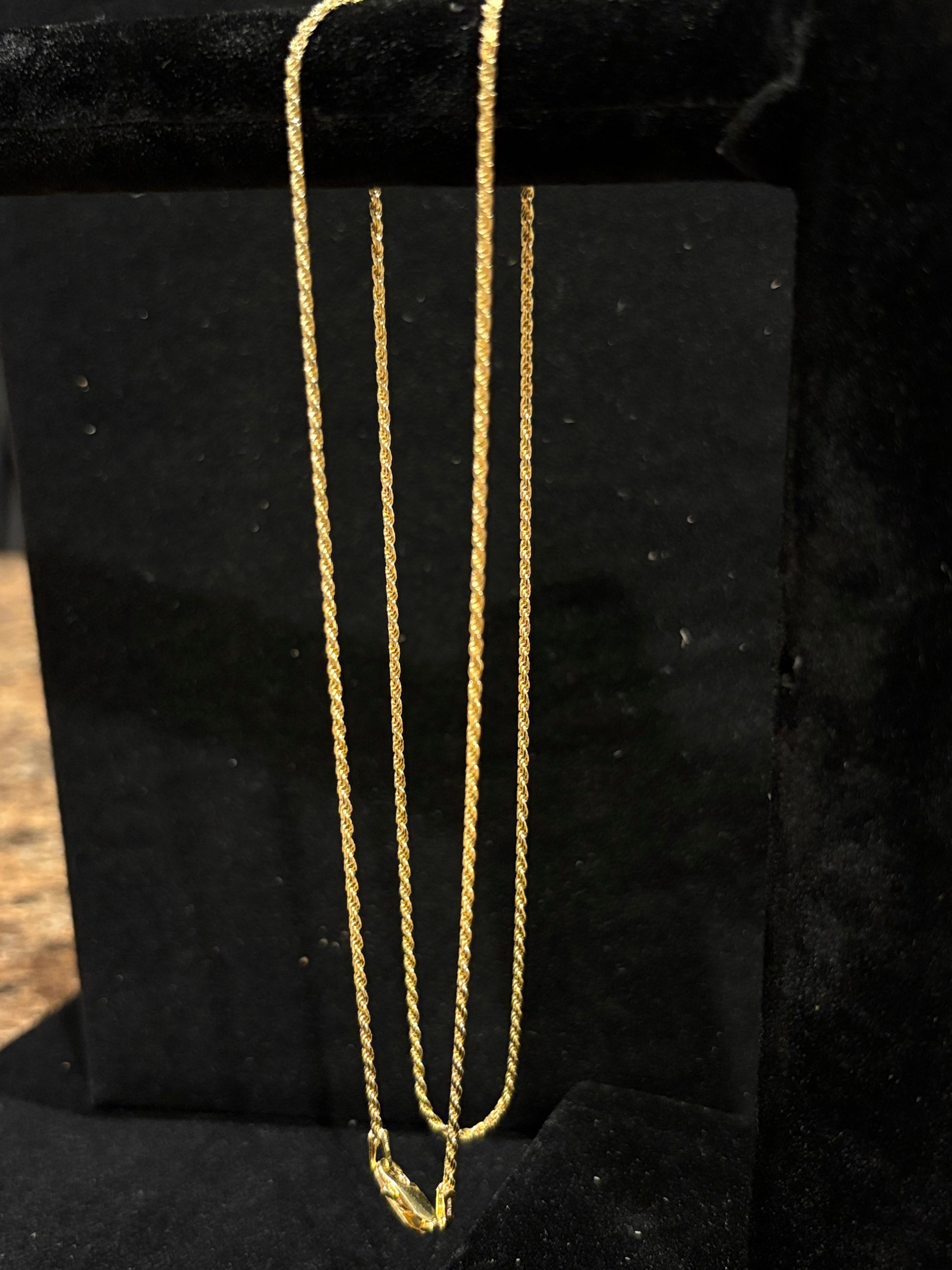 Men’s Rope Chain Italian Craftsmanship, 22" Gold-Plated S925