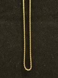 Men’s Rope Chain Italian Craftsmanship, 22" Gold-Plated S925