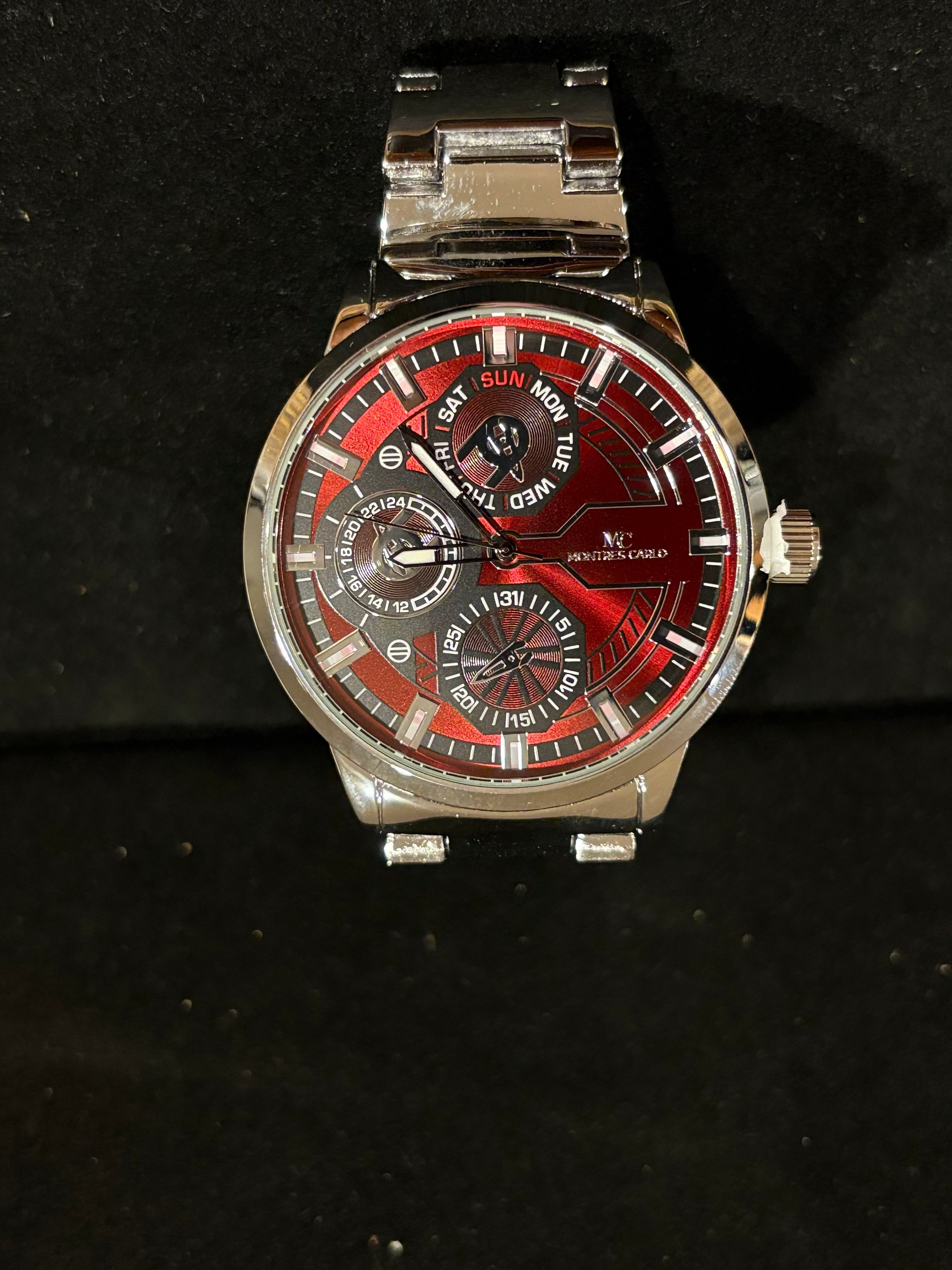 Men's Montres Carlo Crimson Multi-Function Watch (50mm)
