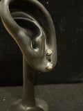 Round Moissanite Stud Earrings in Sterling Silver