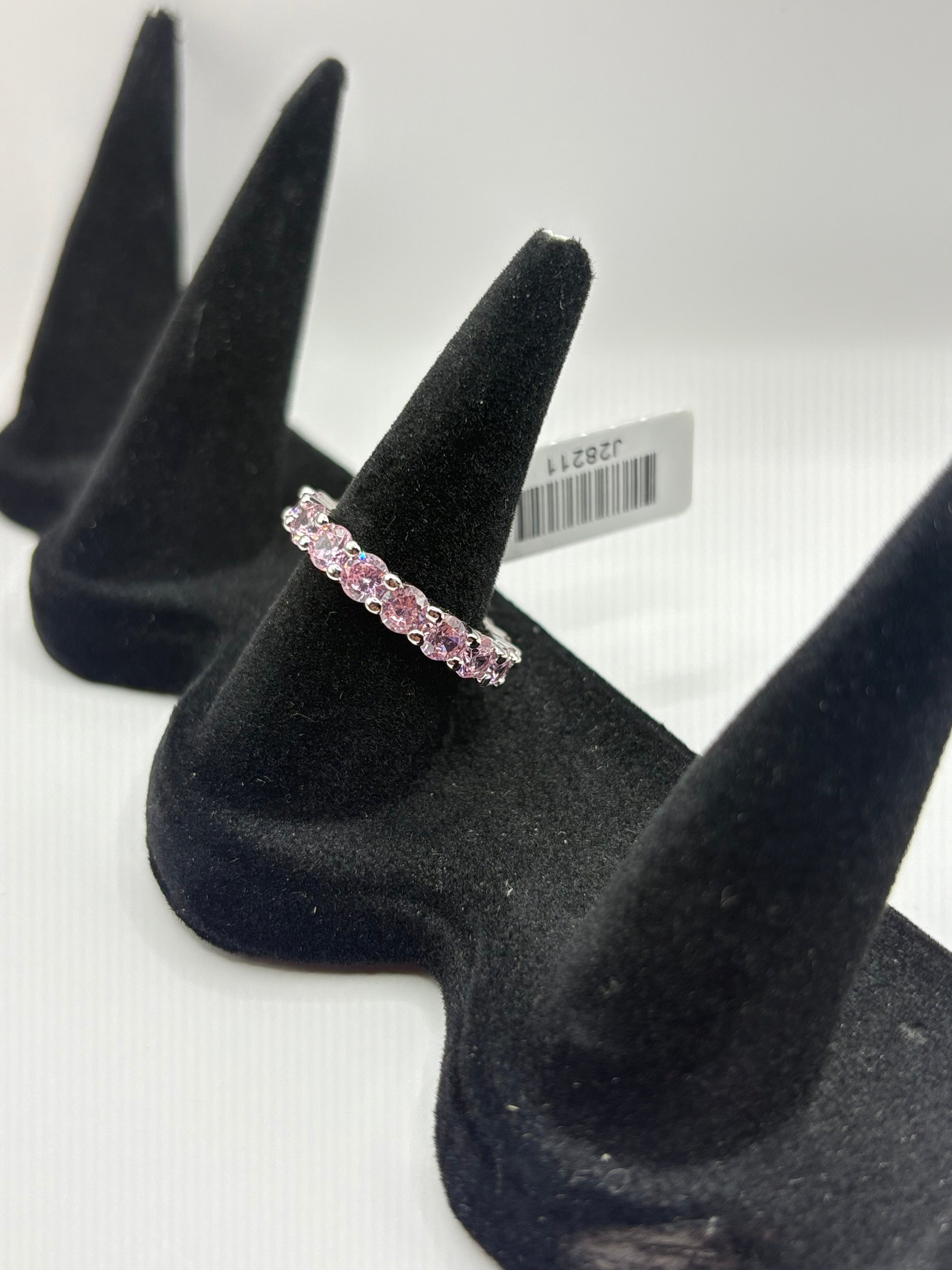 Pink Stone Eternity Band Ring