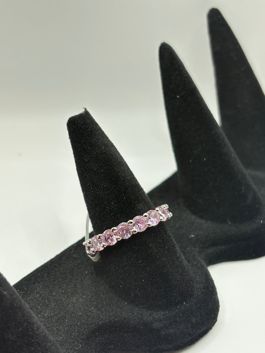 Pink Stone Eternity Band Ring