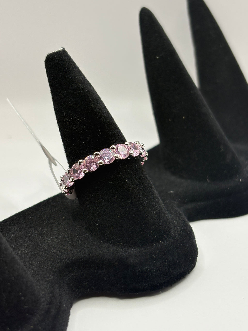 Pink Stone Eternity Band Ring