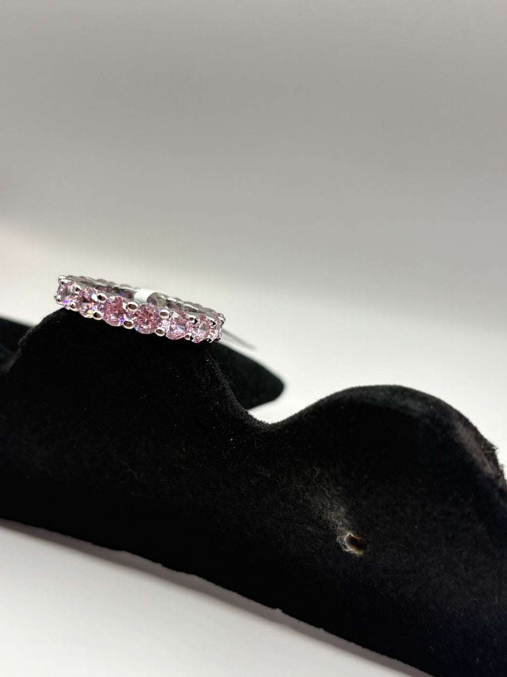 Pink Stone Eternity Band Ring